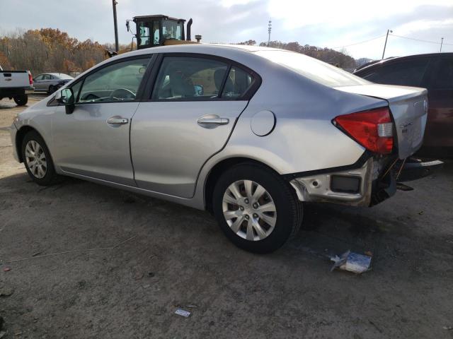 2HGFB2F52CH325768 - 2012 HONDA CIVIC LX SILVER photo 2