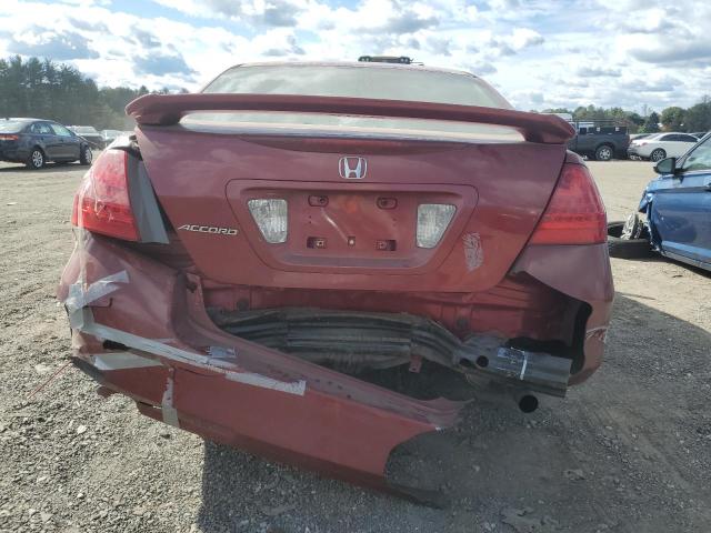 1HGCM56737A086302 - 2007 HONDA ACCORD EX RED photo 6