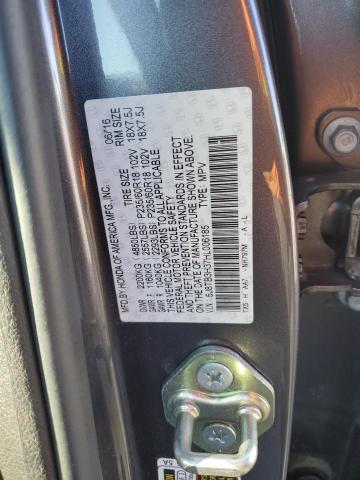 5J8TB3H37HL006185 - 2017 ACURA RDX GRAY photo 13