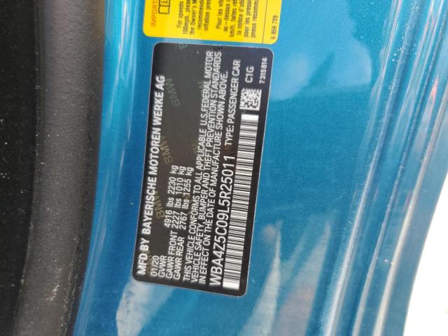 WBA4Z5C09L5R25011 - 2020 BMW 440I BLUE photo 13
