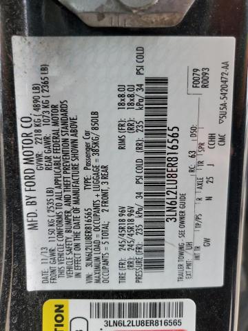 3LN6L2LU8ER816565 - 2014 LINCOLN MKZ HYBRID BLACK photo 13