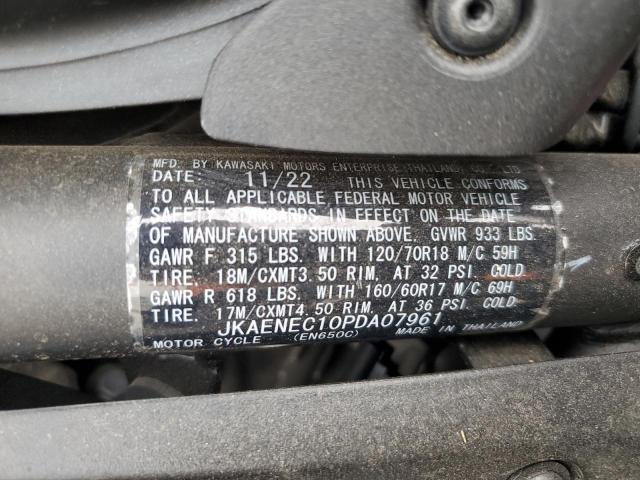 JKAENEC10PDA07961 - 2023 KAWASAKI EN650 C შავი ფოტო 9