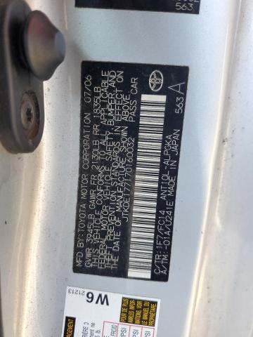 JTKDE177170160032 - 2007 TOYOTA SCION TC 银色 照片 12