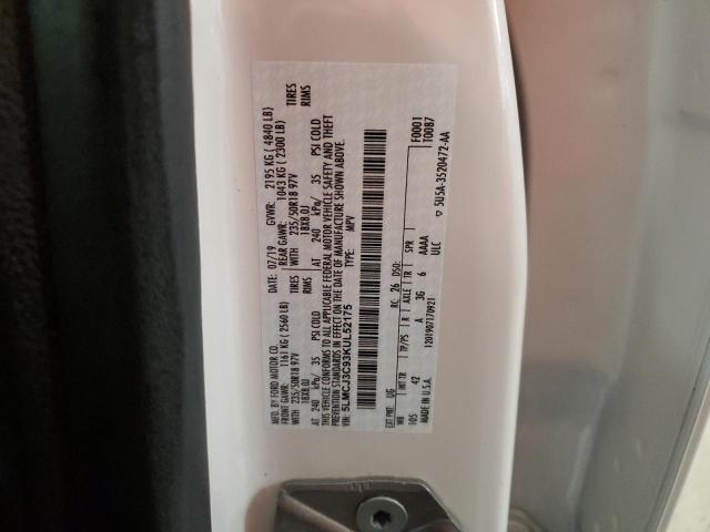 5LMCJ3C93KUL52175 - 2019 LINCOLN MKC RESERVE თეთრი ფოტო 14