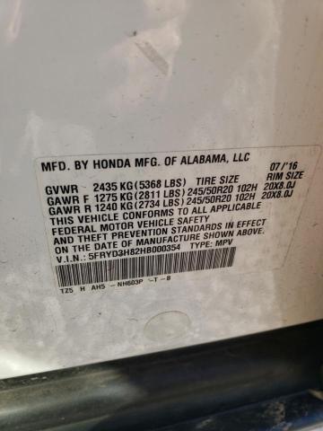 5FRYD3H82HB000354 - 2017 ACURA MDX ADVANCE WHITE photo 14