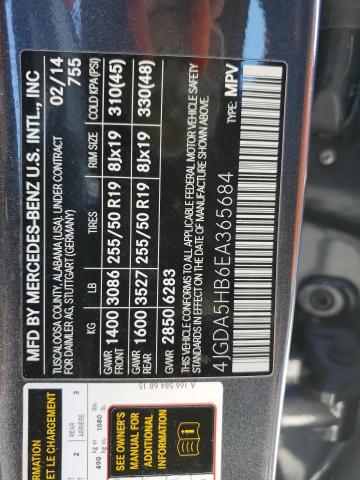 4JGDA5HB6EA365684 - 2014 MERCEDES-BENZ ML 350 4MATIC GRAY photo 12