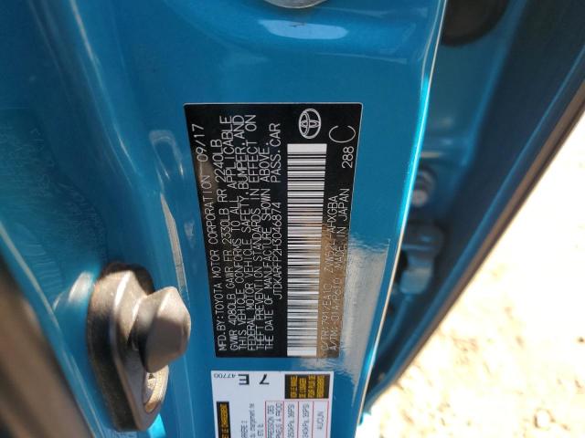 JTDKARFP2H3046874 - 2017 TOYOTA PRIUS PRIM 蓝色 照片 12