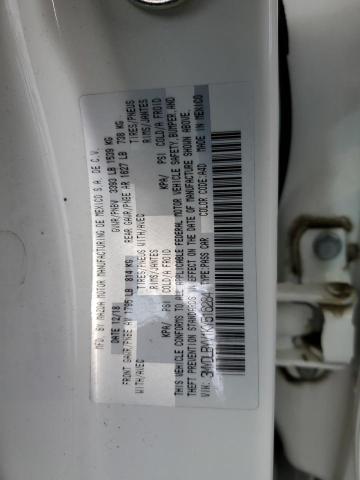 3MYDLBYV1KY516284 - 2019 TOYOTA YARIS L WHITE photo 13