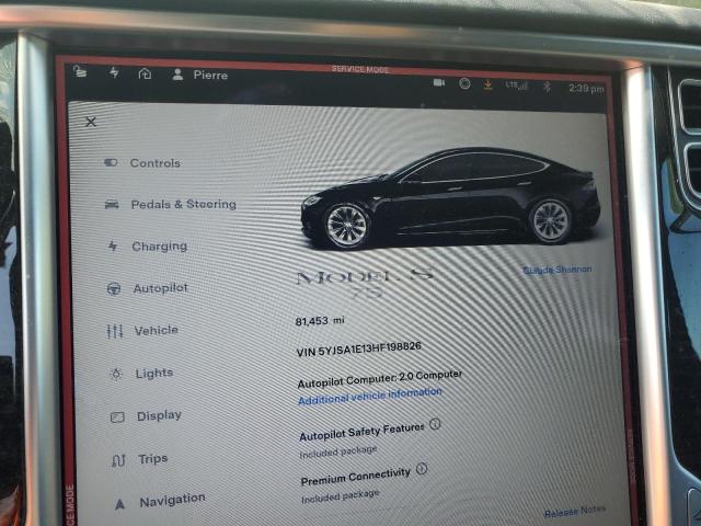 5YJSA1E13HF198826 - 2017 TESLA MODEL S 黑色 照片 9