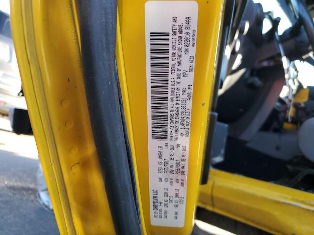 1J4FA24128L601131 - 2008 JEEP WRANGLER X YELLOW photo 12