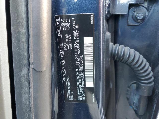 YV1940AS2B1140120 - 2011 VOLVO S80 3.2 BLUE photo 12