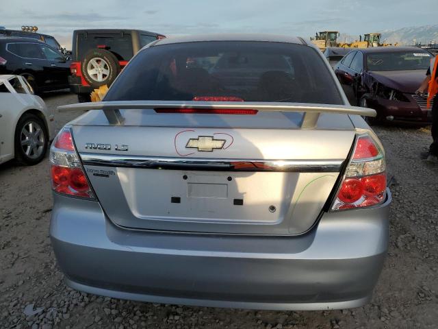 KL1TD56627B115361 - 2007 CHEVROLET AVEO BASE SILVER photo 6
