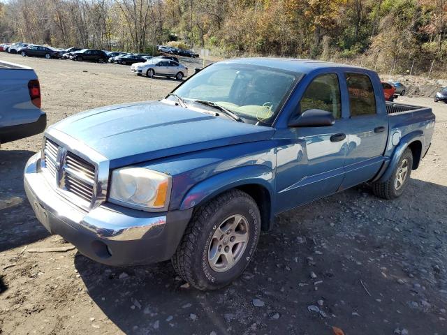 1D7HW48K35S164598 - 2005 DODGE DAKOTA QUAD SLT BLUE photo 1