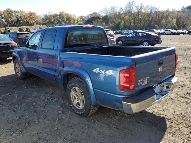 1D7HW48K35S164598 - 2005 DODGE DAKOTA QUAD SLT BLUE photo 2