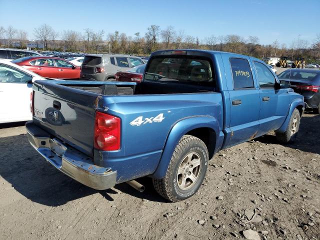 1D7HW48K35S164598 - 2005 DODGE DAKOTA QUAD SLT BLUE photo 3