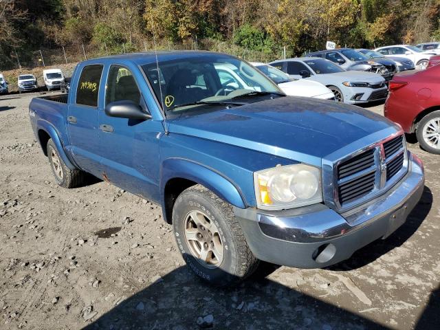 1D7HW48K35S164598 - 2005 DODGE DAKOTA QUAD SLT BLUE photo 4