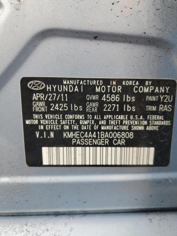 KMHEC4A41BA006808 - 2011 HYUNDAI SONATA HYBRID BLUE photo 12