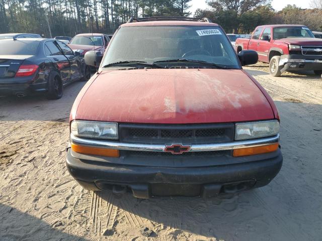 1GCDT13X13K116274 - 2003 CHEVROLET S TRUCK S10 RED photo 5