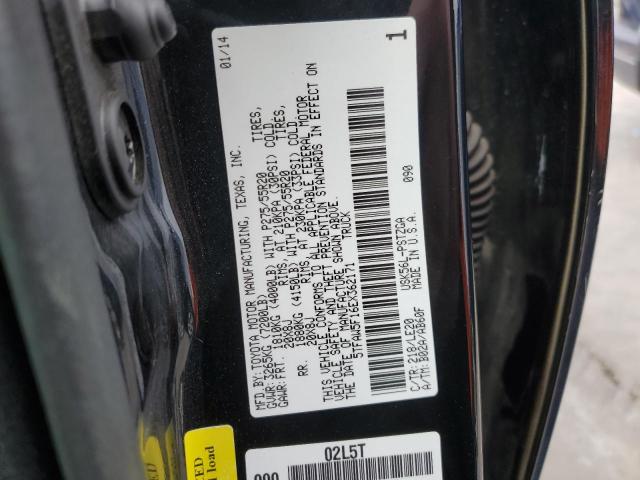 5TFAW5F16EX362171 - 2014 TOYOTA TUNDRA CREWMAX PLATINUM Schwarz Foto 13