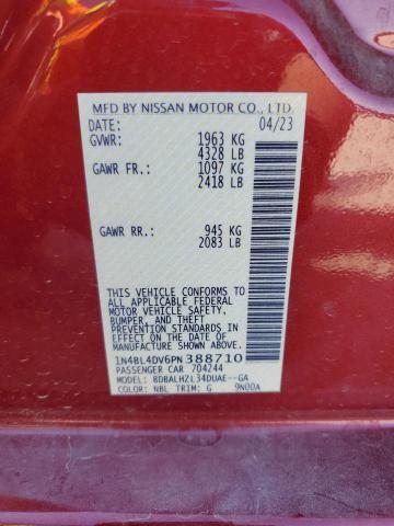 1N4BL4DV6PN388710 - 2023 NISSAN ALTIMA SV RED photo 13