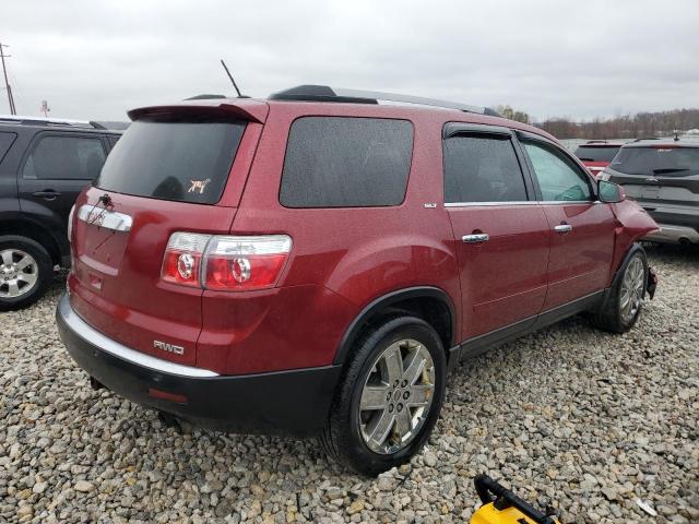 1GKLVNED3AJ175253 - 2010 GMC ACADIA SLT-2 RED photo 3