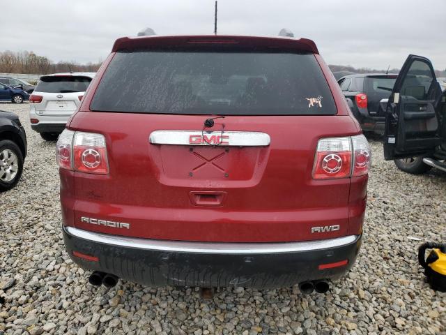 1GKLVNED3AJ175253 - 2010 GMC ACADIA SLT-2 RED photo 6