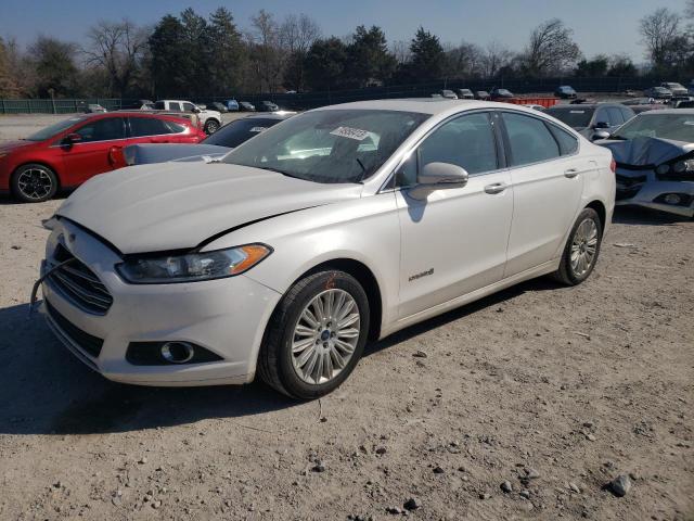 3FA6P0LU2ER349341 - 2014 FORD FUSION SE HYBRID WHITE photo 1