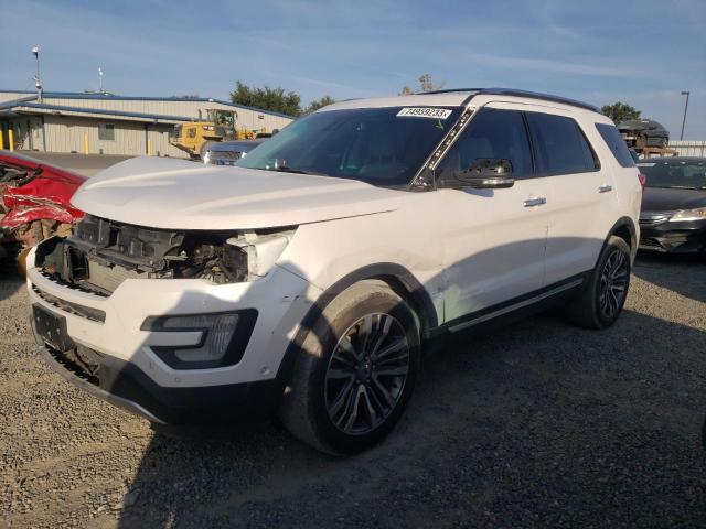 1FM5K8HT7GGB26785 - 2016 FORD EXPLORER PLATINUM WHITE photo 1