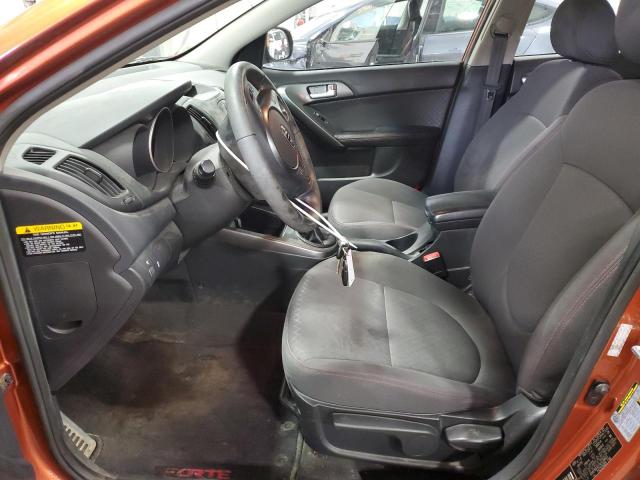 KNAFW4A37A5139603 - 2010 KIA FORTE SX ORANGE photo 7