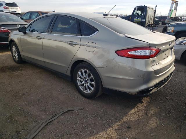 3FA6P0G71FR211943 - 2015 FORD FUSION S BEIGE photo 2