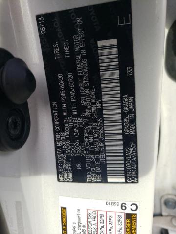 JTEBU5JR1J5583055 - 2018 TOYOTA 4RUNNER SR5/SR5 PREMIUM თეთრი ფოტო 13