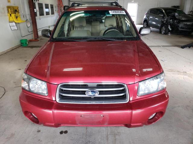 JF1SG65634H748856 - 2004 SUBARU FORESTER 2.5XS RED photo 5