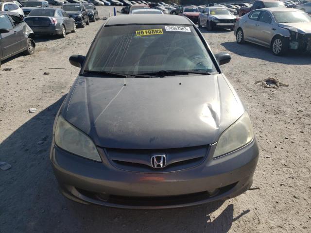1HGES163X5L015832 - 2005 HONDA CIVIC DX VP GRAY photo 5