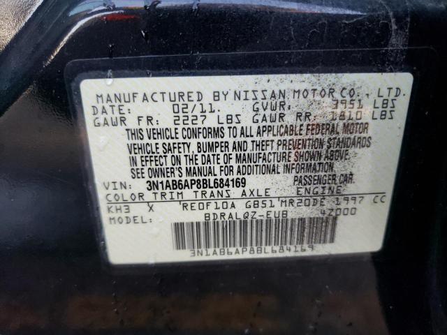 3N1AB6AP8BL684169 - 2011 NISSAN SENTRA 2.0 BLACK photo 12