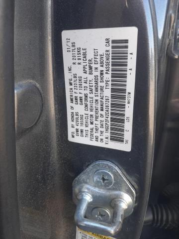 1HGCP2F42CA087267 - 2012 HONDA ACCORD LXP GRAY photo 12