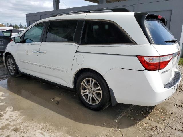 5FNRL5H62BB100089 - 2011 HONDA ODYSSEY EXL WHITE photo 2