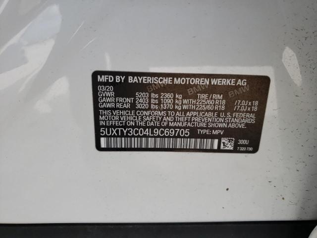 5UXTY3C04L9C69705 - 2020 BMW X3 SDRIVE30I WHITE photo 14