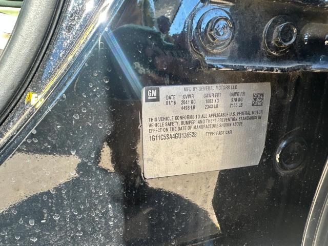 1G11C5SA4GU136528 - 2016 CHEVROLET MALIBU LIM LT 黑色 照片 10