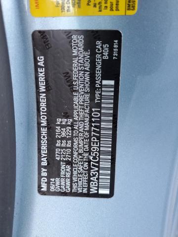 WBA3V7C59EP771101 - 2014 BMW 428 I SULEV BLUE photo 12