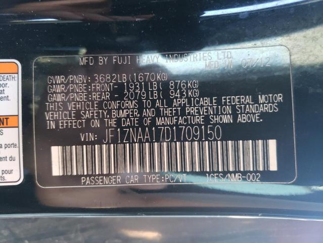 JF1ZNAA17D1709150 - 2013 TOYOTA SCION FR-S 黑色 照片 12