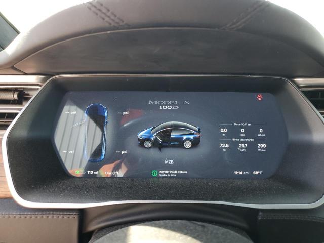 5YJXCBE24HF057715 - 2017 TESLA MODEL X BLUE photo 9