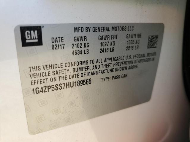 1G4ZP5SS7HU189566 - 2017 BUICK LACROSSE ESSENCE WHITE photo 13