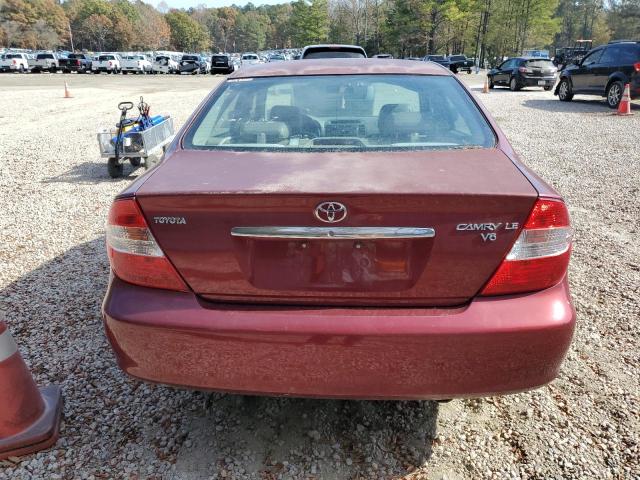 4T1BF32KX3U048153 - 2003 TOYOTA CAMRY LE RED photo 6