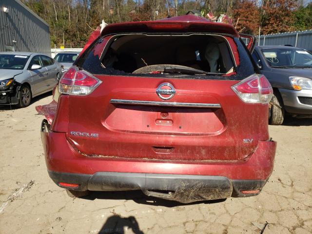 5N1AT2MT2FC900378 - 2015 NISSAN ROGUE S RED photo 6