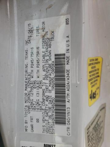 5TFTX4GN7FX046250 - 2015 TOYOTA TACOMA PRERUNNER ACCESS CAB WHITE photo 12