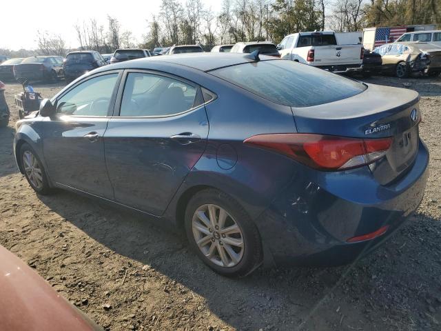 KMHDH4AE3EU157514 - 2014 HYUNDAI ELANTRA SE BLUE photo 2