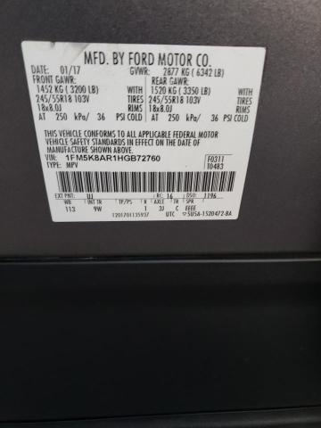 1FM5K8AR1HGB72760 - 2017 FORD EXPLORER POLICE INTERCEPTOR 石墨色 照片 13