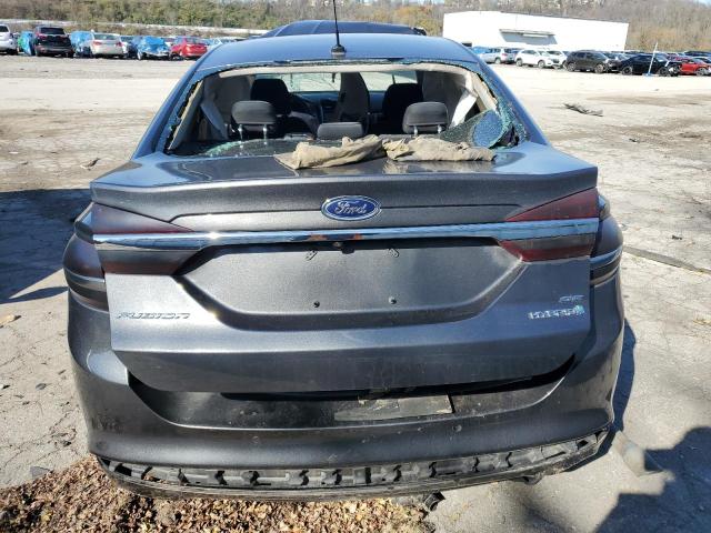 3FA6P0LU5JR185111 - 2018 FORD FUSION SE HYBRID CHARCOAL photo 6