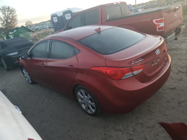 KMHDH4AE1BU146488 - 2011 HYUNDAI ELANTRA GLS RED photo 2