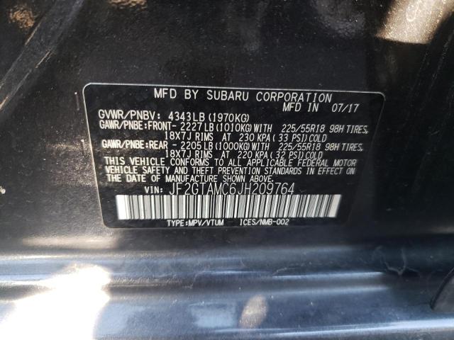 JF2GTAMC6JH209764 - 2018 SUBARU CROSSTREK LIMITED GRAY photo 13